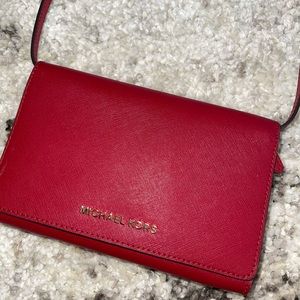 Red Micheal Kors wallet purse